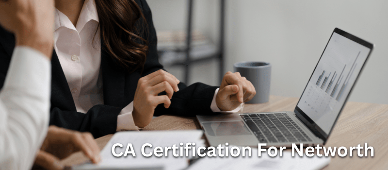 CA Certification For Networth & Turnover